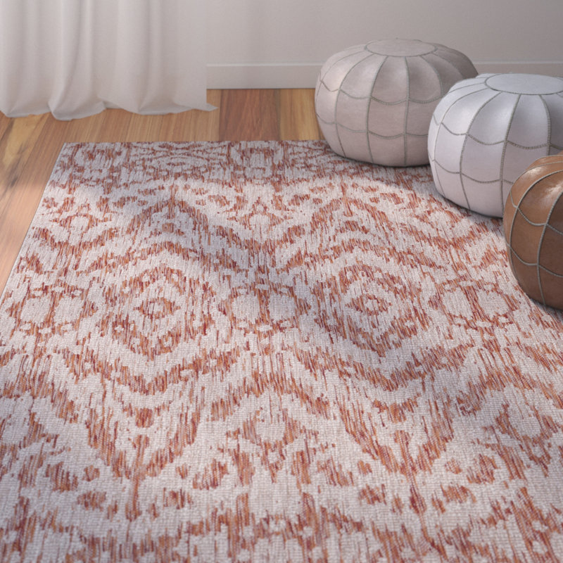 Mistana Summey Burnt Orange/Light Gray Area Rug & Reviews Wayfair